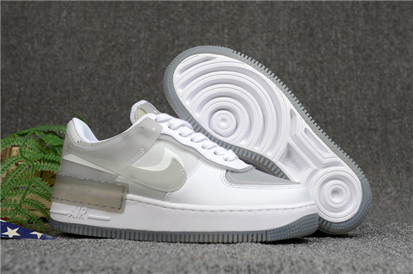 Women's Air Force 1 Low Top Grey/White Shoes 037 Women's Air Force 1 Low Top Grey/White Shoes 037